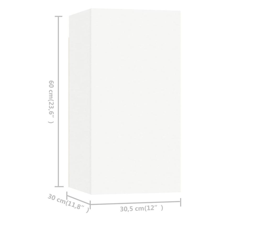 Set TV ormarića, 7 komada, bijela, PAL - 12