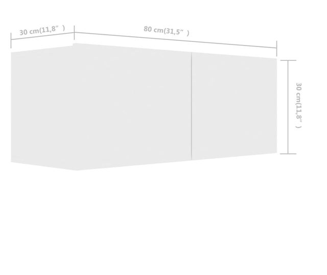 Set TV ormari, 5 komada, bijela, PAL