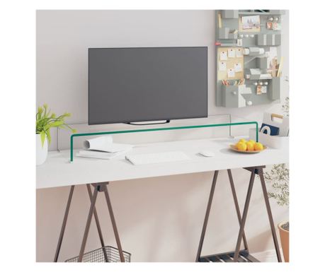 Stalak za TV /Monitor Prozirno Staklo 100x30x13 cm 