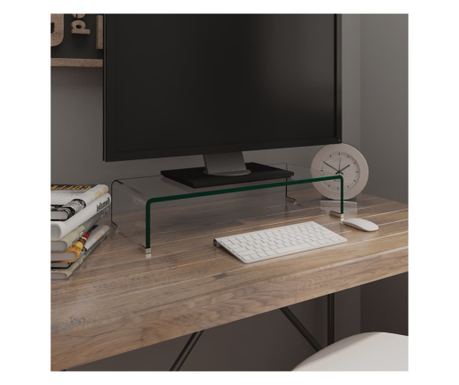 Stalak za TV /Monitor Prozirno Staklo 60x25x11 cm 