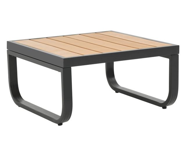 Set vrtne kutne garniture s jastucima, 2 dijela, aluminij, WPC