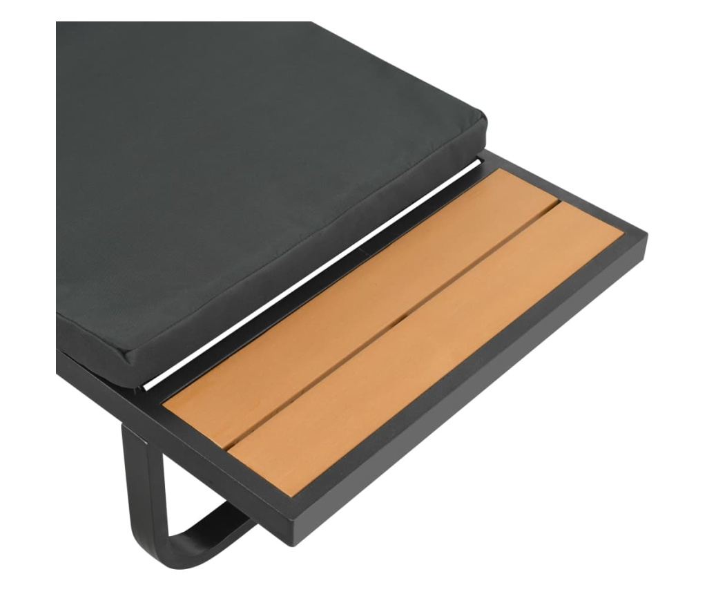 Set vrtne sedežne garniture v kotni izvedbi s blazinami, 2 kosa, aluminij, WPC - 9