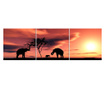 Set tablou DualView Startonight Elefanti, luminos in intuneric, 80 x 240 cm (3 piese 80 x 80 cm) 80 cm x 240 cm