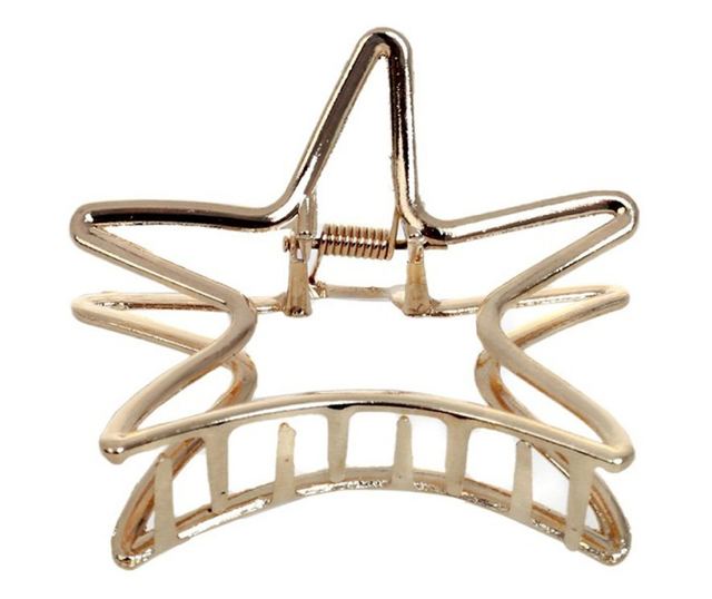 Cleste de par din metal pentru dama, PAMI, AP-C621-418, 8 cm, Auriu