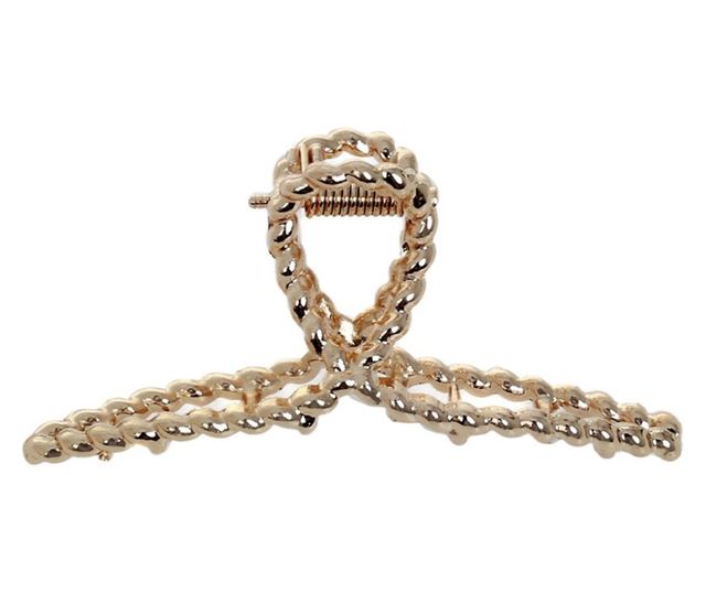 Cleste de par din metal pentru dama, PAMI, AP-C621-416, 8 cm, Auriu