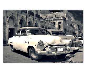 Tablou DualView Startonight Masini retro in Cuba, luminos in intuneric, 60 x 90 cm