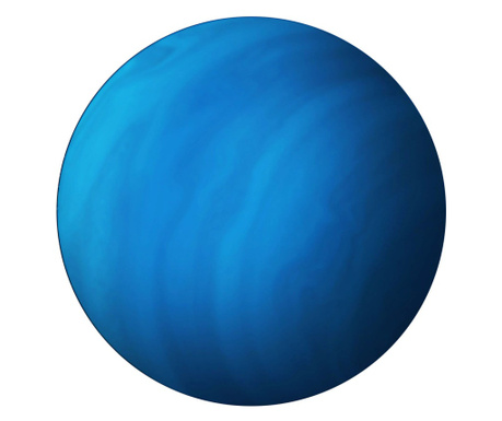 Tablou Startonight pe sticla acrilica Neptun, Planeta Rotunda, luminos in intuneric60 x 60 cm