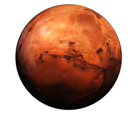 Tablou Startonight pe sticla acrilica Marte, Planeta Rotunda, luminos in intuneric60 x 60 cm