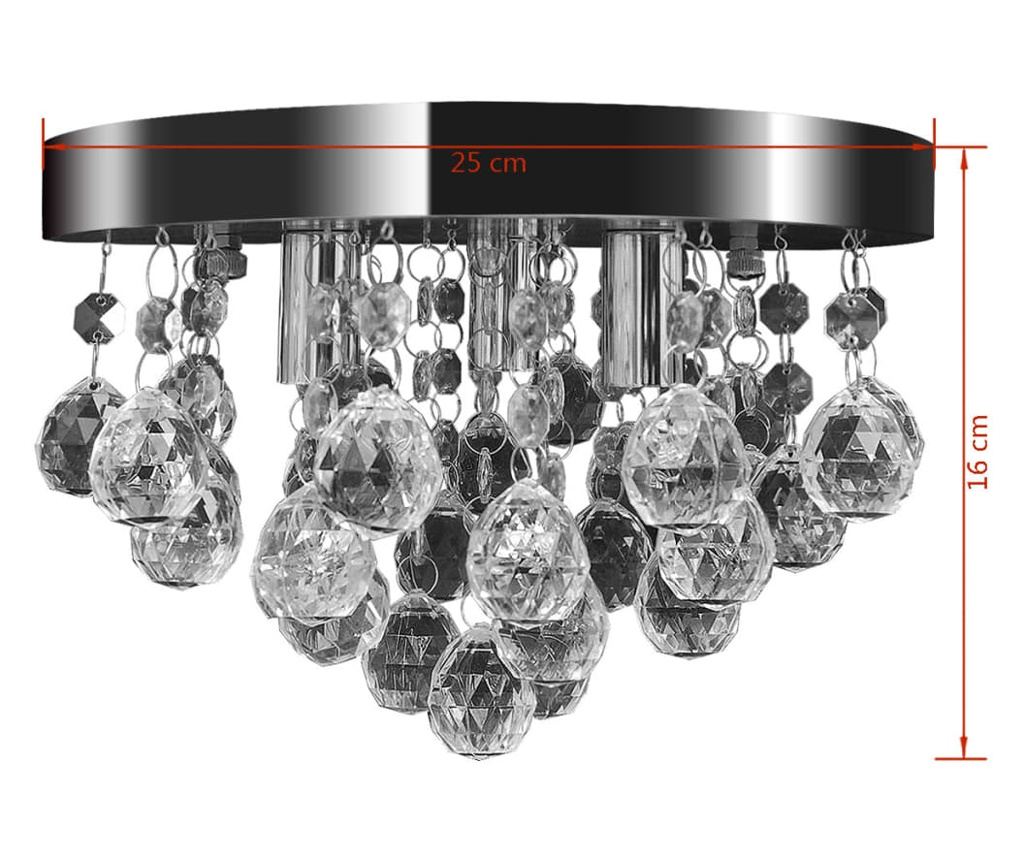 Viseća Lampa s Kristalima od Kroma - 7