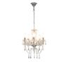 Luster s kristalnim perlama srebrni okrugli 5 x E14