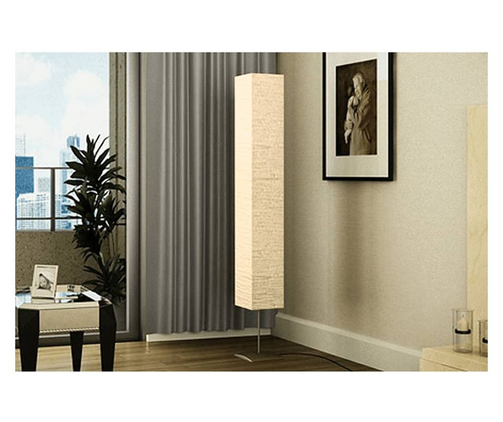 Stojna svetilka s jeklenim podstavkom 170 cm kremna - 3