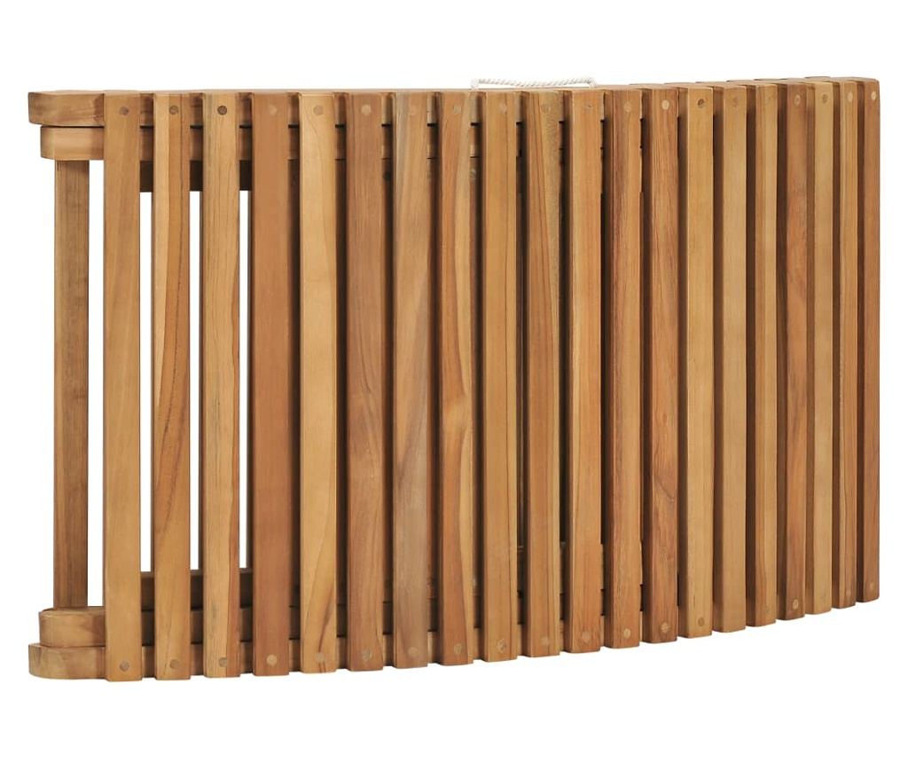 Сгъваем комплект градински мебели, 3 части, масивно тиково дърво - 5