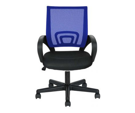 Kancelárska otočná stolička s podrúčkami v rôznych farbách, modrá