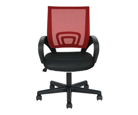 Kancelárska otočná stolička s podrúčkami v rôznych farbách, červená