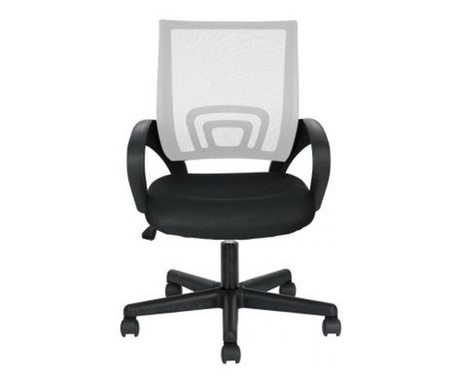 Kancelárska otočná stolička s podrúčkami v rôznych farbách, biela