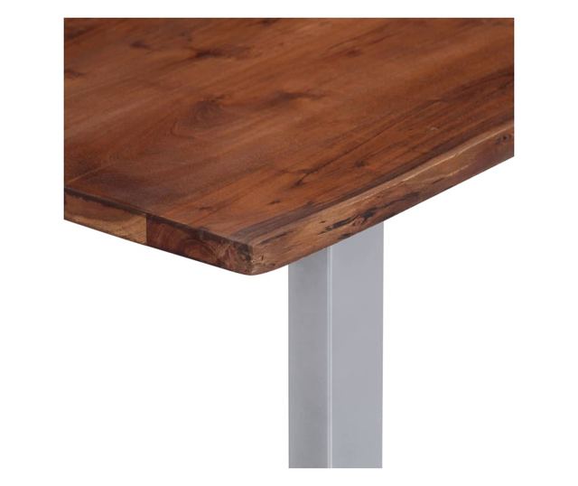 Stolić za kavu, prirodni rubovi, 115x60x40 cm, masivno drvo akacije