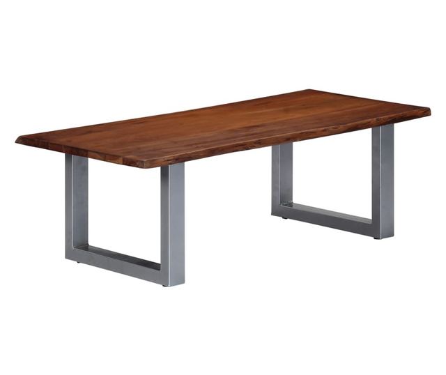 Stolić za kavu, prirodni rubovi, 115x60x40 cm, masivno drvo akacije