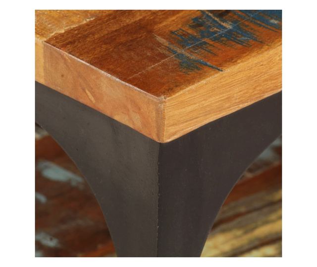 Stolić za kavu s policom, 100 x 60 x 35 cm, reciklirano masivno drvo