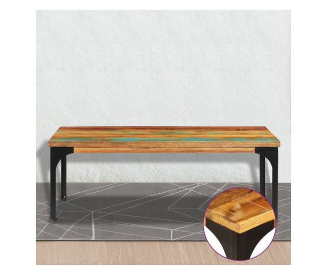 Stolić za kavu, 100 x 60 x 35 cm, reciklirano masivno drvo