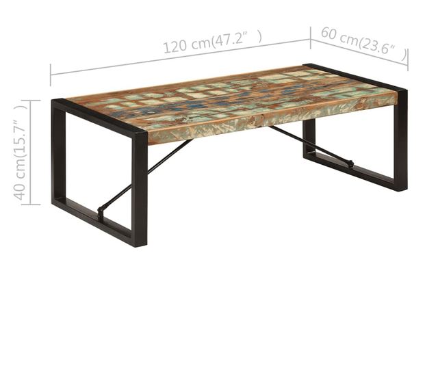 Stolić za kavu, 120 x 60 x 40 cm, reciklirano masivno drvo