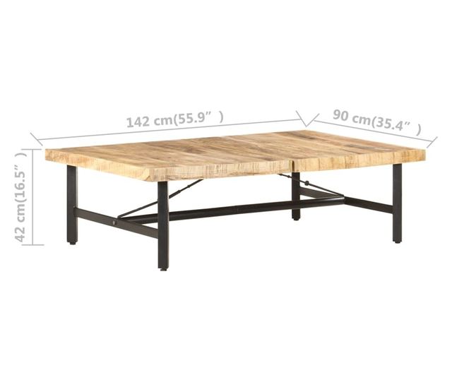 Stolić za kavu, 142x90x42 cm, masivno drvo manga