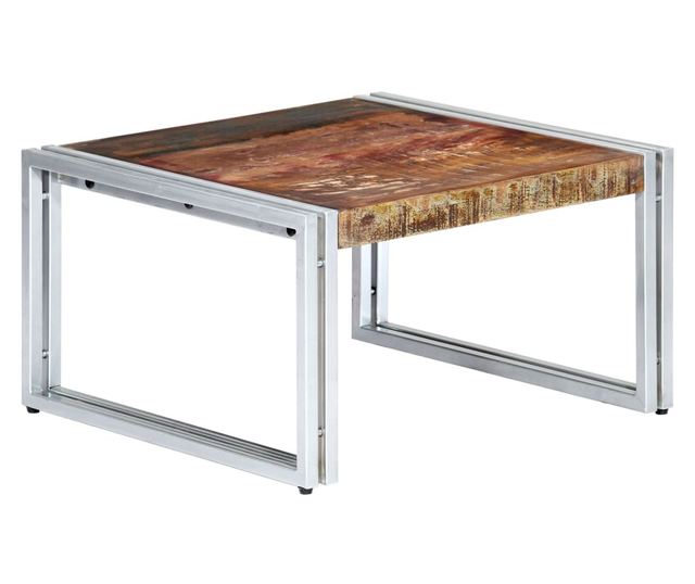 Stolić za kavu, 60 x 60 x 35 cm, reciklirano masivno drvo