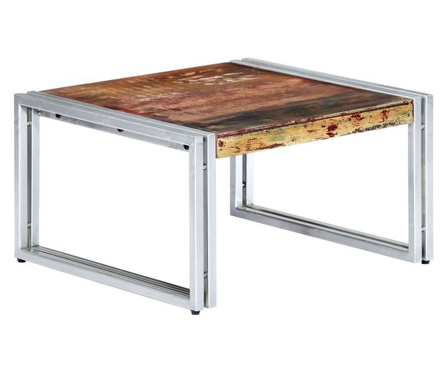 Stolić za kavu, 60 x 60 x 35 cm, reciklirano masivno drvo