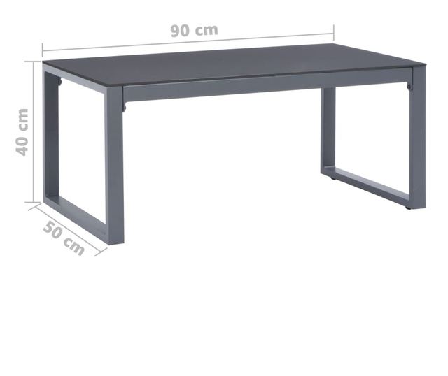 Stolić za kavu, 90 x 50 x 40 cm, aluminij