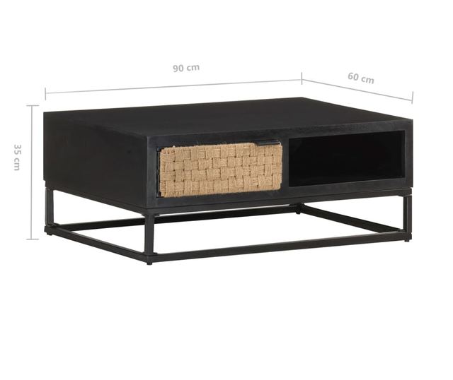 Stolić za kavu, 90x60x35 cm, masivno drvo manga