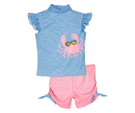 Gyermek fürdőruha, Playshoes, Crab, UV50 + védelem, 2 részes, 110-116