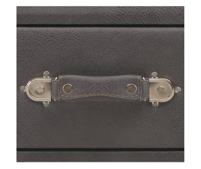 Stolić za kavu, siva, 80 x 40 x 46 cm, eko koža