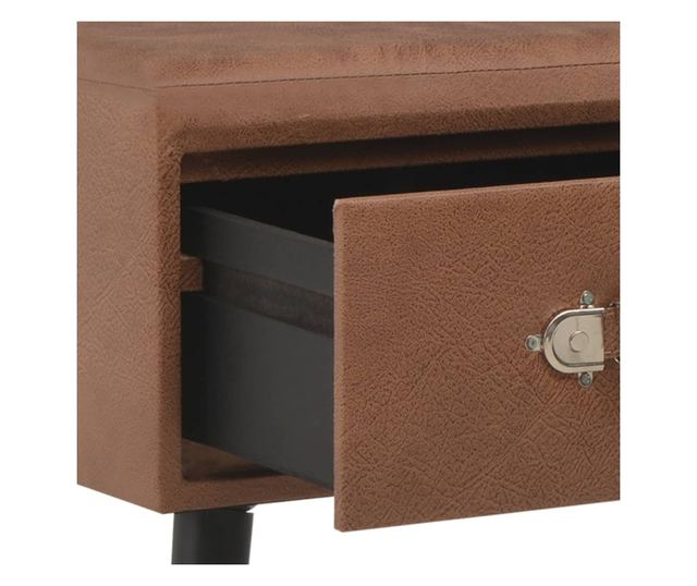 Stolić za kavu, tamno smeđi, 80 x 40 x 46 cm, eko koža