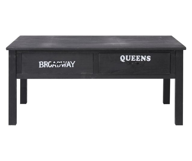 Stolić za kavu, crni, 100 x 50 x 45 cm, drvo