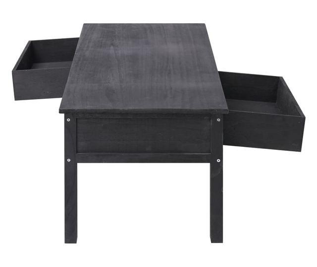 Stolić za kavu, crni, 100 x 50 x 45 cm, drvo