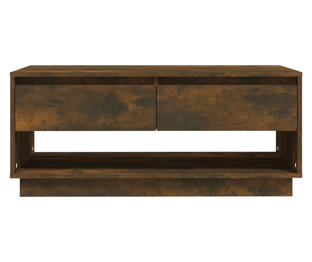 Кафе маса, опушен дъб, 102,5x55x44 см, инженерно дърво - 4