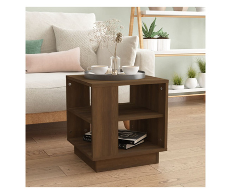 Stolić za kavu smeđi hrast 40 x 40 x 43 cm konstruirano drvo