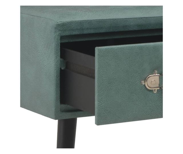 Stolić za kavu, morsko zelena, 80 x 40 x 46 cm, eko koža