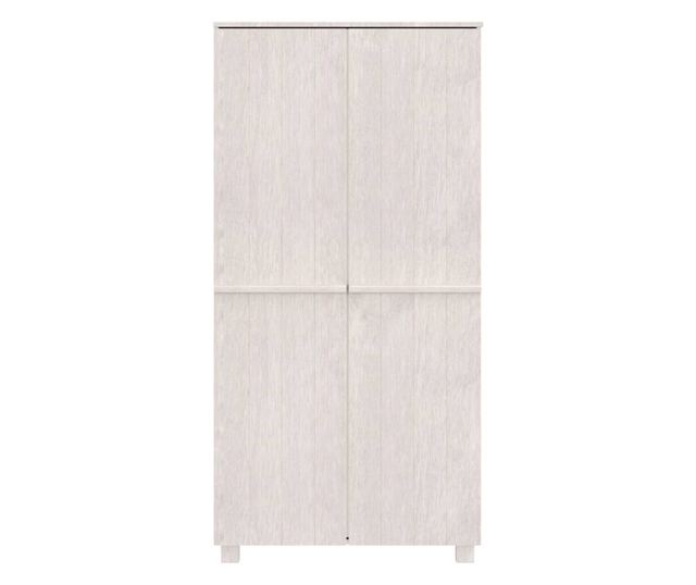 Ormar, bijeli, 89x50x180 cm, masivno drvo bor