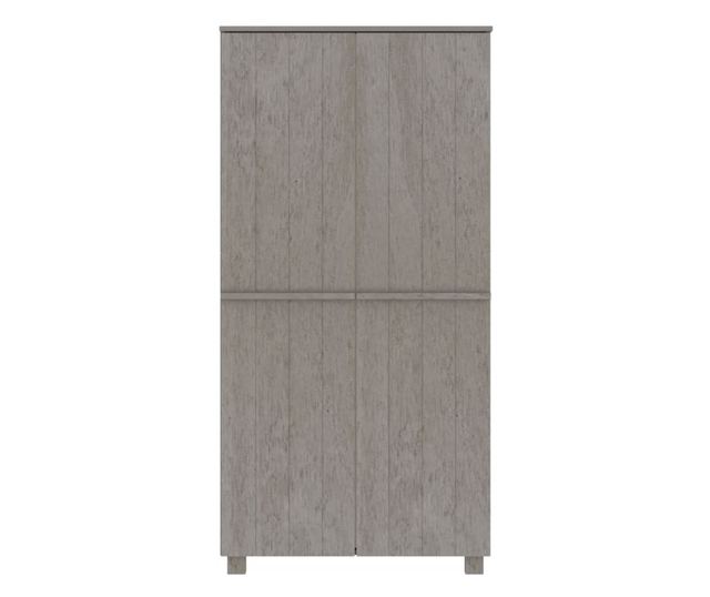 Ormar, svijetlosivi, 89x50x180 cm, masivno borovo drvo