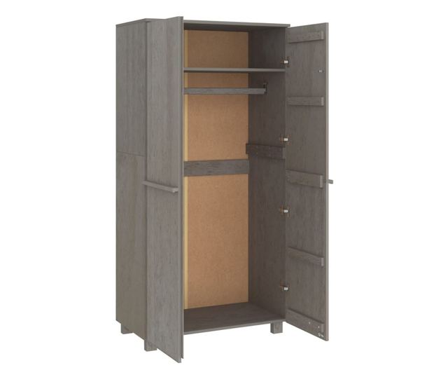 Ormar, svijetlosivi, 89x50x180 cm, masivno borovo drvo