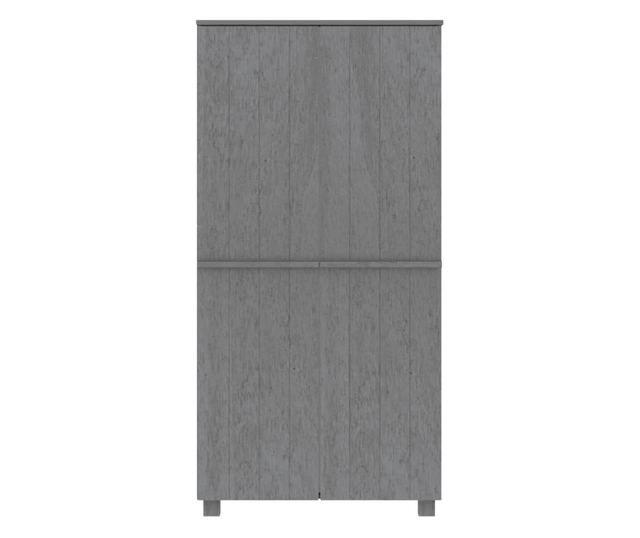 Ormar, tamno siva, 89x50x180 cm, masivno drvo bor