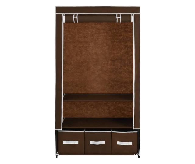 282458 Wardrobe Brown 87x49x159 cm Fabric