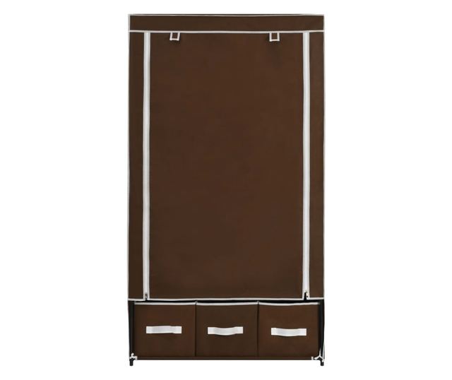 282458 Wardrobe Brown 87x49x159 cm Fabric