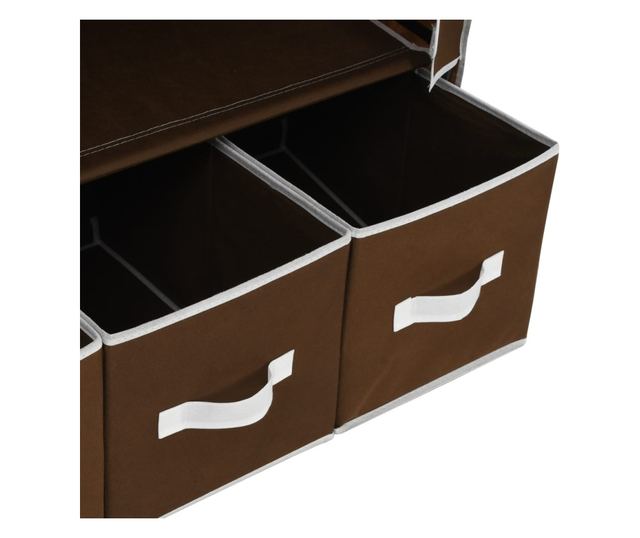 282458 Wardrobe Brown 87x49x159 cm Fabric