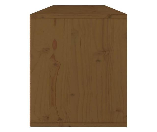 mézbarna tömör fenyőfa faliszekrény 100 x 30 x 35 cm
