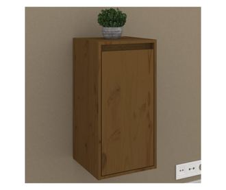mézbarna tömör fenyőfa faliszekrény 30 x 30 x 60 cm