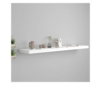 fehér MDF lebegő fali polc 120 x 23,5 x 3,8 cm