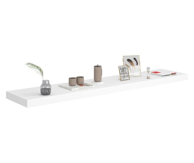 fehér MDF lebegő fali polc 120 x 23,5 x 3,8 cm