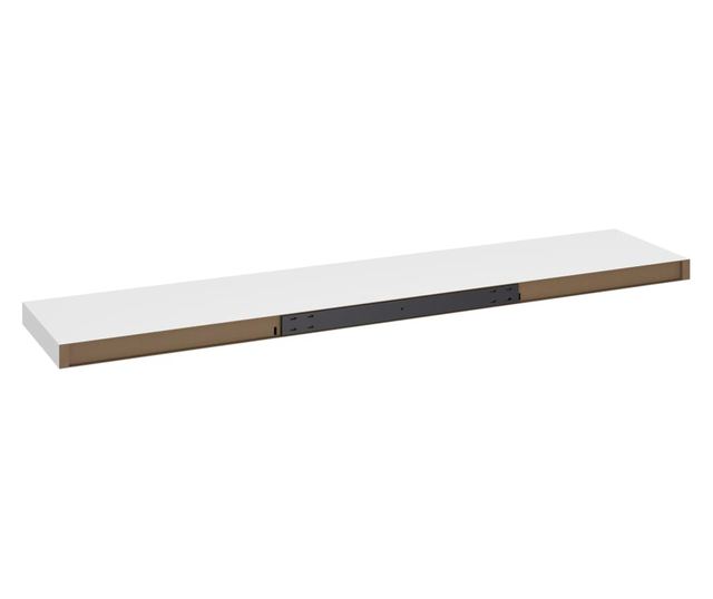 fehér MDF lebegő fali polc 120 x 23,5 x 3,8 cm