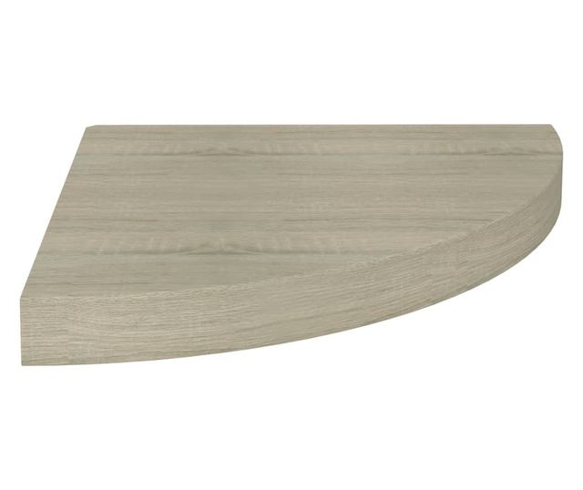 2 db tölgyszínű MDF lebegő sarokpolc 35 x 35 x 3,8 cm